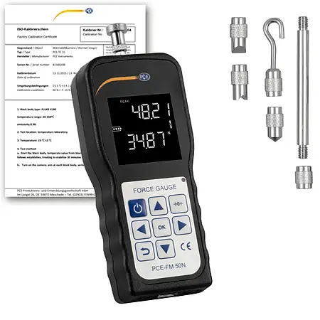 Closing Force Transducer PCE-FM 50N-ICA incl. ISO Calibration Certificate