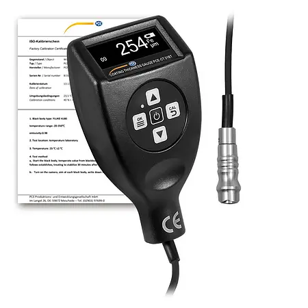 Coating Thickness Gauge PCE-CT 21BT-ICA incl. ISO Calibration Certificate