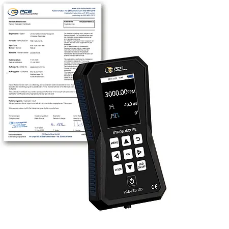 Condition Monitoring Rotation Meter PCE-LES 103-ICA incl. ISO-Calibration Certificate