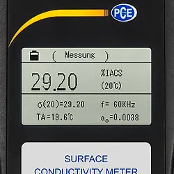 Conductivity Tester for Metals PCE-COM 20 Display