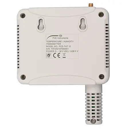 Data Logger for Temperature and Humidity PCE-THT 10 rear side