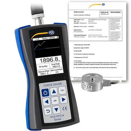 Force Gage PCE-DFG NF 2K-ICA incl. ISO Calibration Certificate