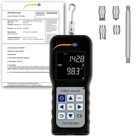 Force Gage PCE-FM 500N-ICA incl. ISO Calibration Certificate