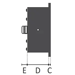 Panel Meter diagram dimensions E-D-C
