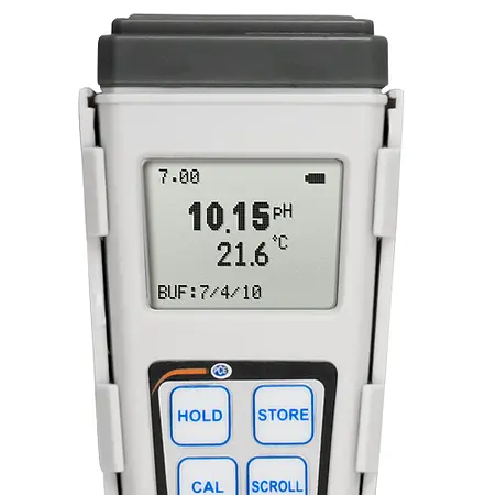 pH Meter PCE-PH 25 display