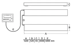 Portable Industrial Pallet Scale PCE-SW 1500N Diagram