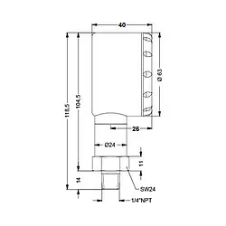 Pressure Indicator technical drawing