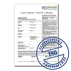 Re-calibration certificate RE-CAL-PCE-HAV for vibration meter