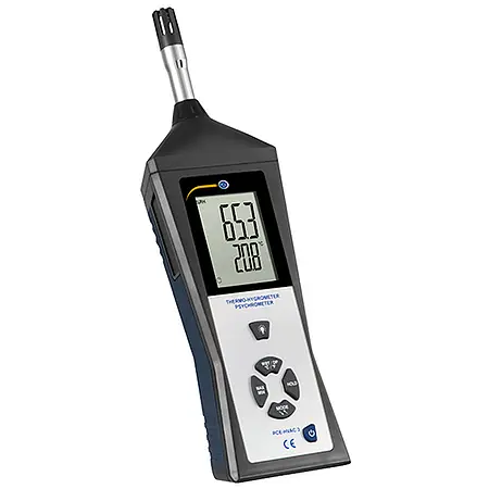 Relative Humidity Meter PCE-HVAC 3-ICA Incl. ISO Calibration Certificate