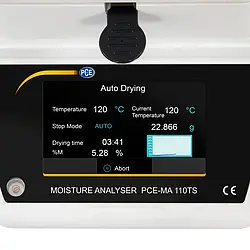 Relative Humidity Meter PCE-MA 110TS touch display