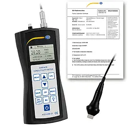 Surface Testing - Conductivity Tester for Metals PCE-COM 20-ICA incl. ISO Calibration Certificate