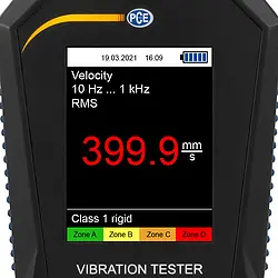 Vibration Meter PCE-VT 3900 display