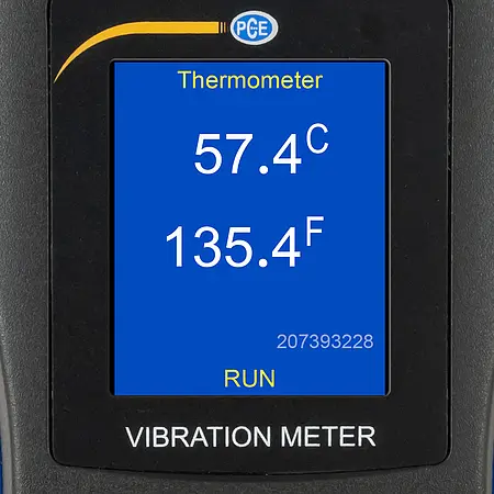 Vibration Recorder PCE-VM 22 display