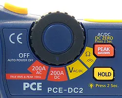 Voltmeter PCE-DC2 keyboard