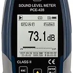 Class 2 Data Logging Sound Level Meter PCE-428 screen
