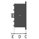 Digital Universal Indicator dimensions E-D-C