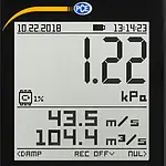 Flow Meter PCE-PDA 10L - display