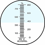 Handheld Refractometer PCE-ALK Scale