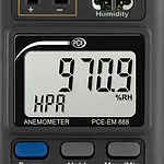 Multifunction Wind Speed Meter PCE-EM 888 display