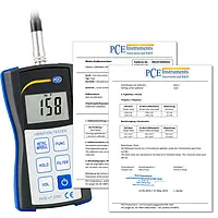 Re-calibration certificate for hardness tester PCE-900 